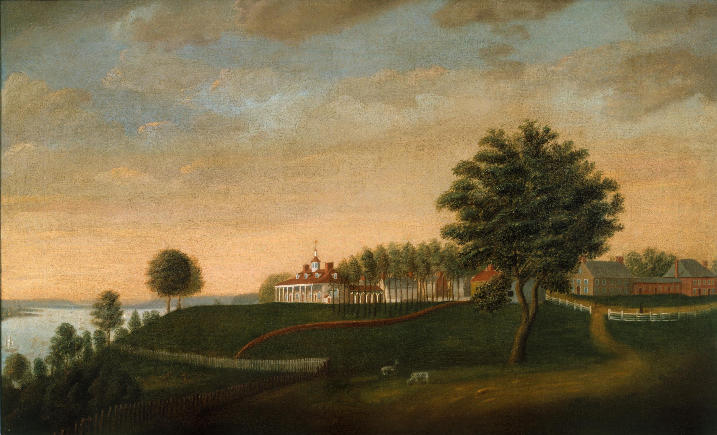 East Front of Mount Vernon attributed to Edward Savage (MVLA)