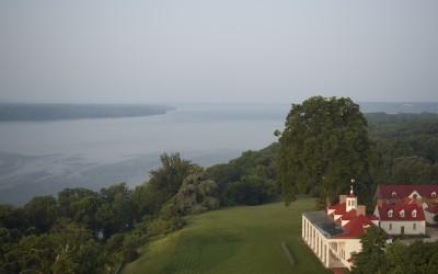 George Washington's Mount Vernon on the Potomac River.
