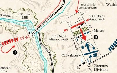 Map: The Battle of Princeton, Phases I & II