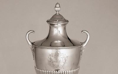 Silver hot water urn