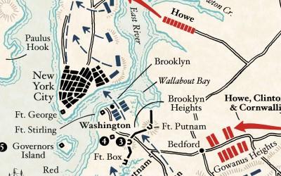 Map: The 1776 New York Campaign