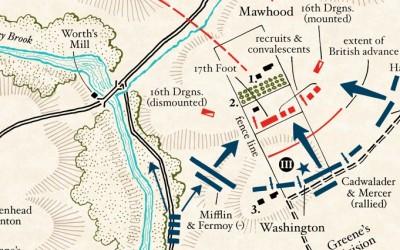 Map: Battle of Princeton, Phases III and IV