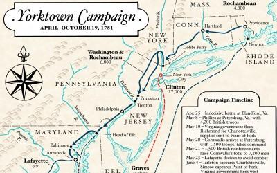 Map: The Yorktown Campaign of 1781