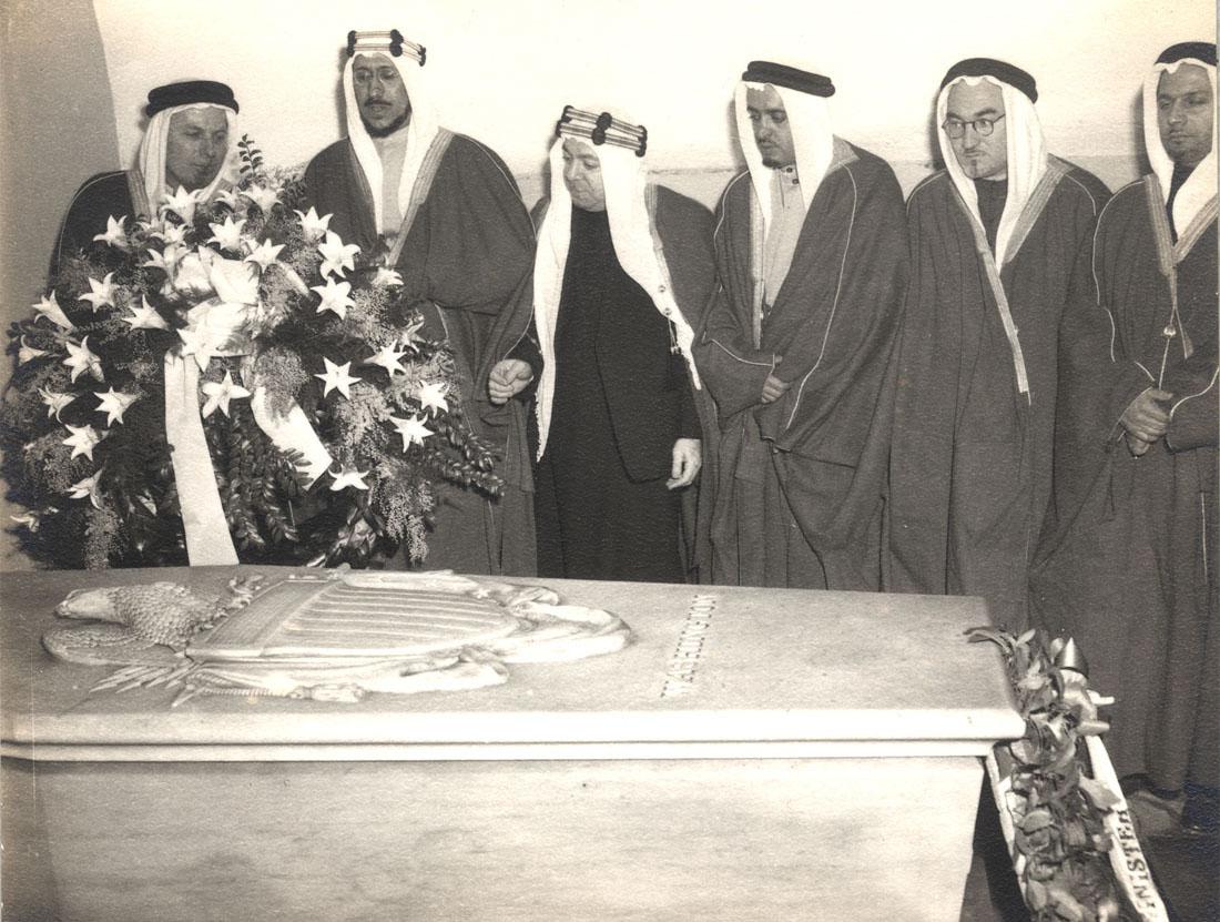 Saudi Crown Prince Amir Saud, January 14, 1947 (second from left) (MVLA)