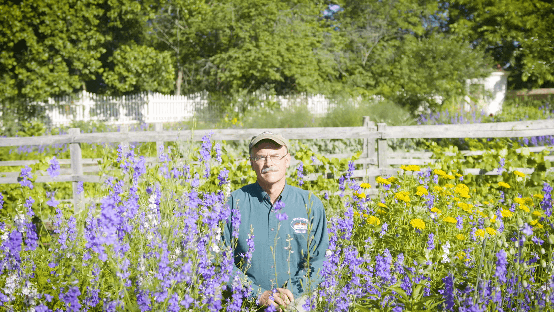 Dean Norton in one of the gardens at Mount Vernon.